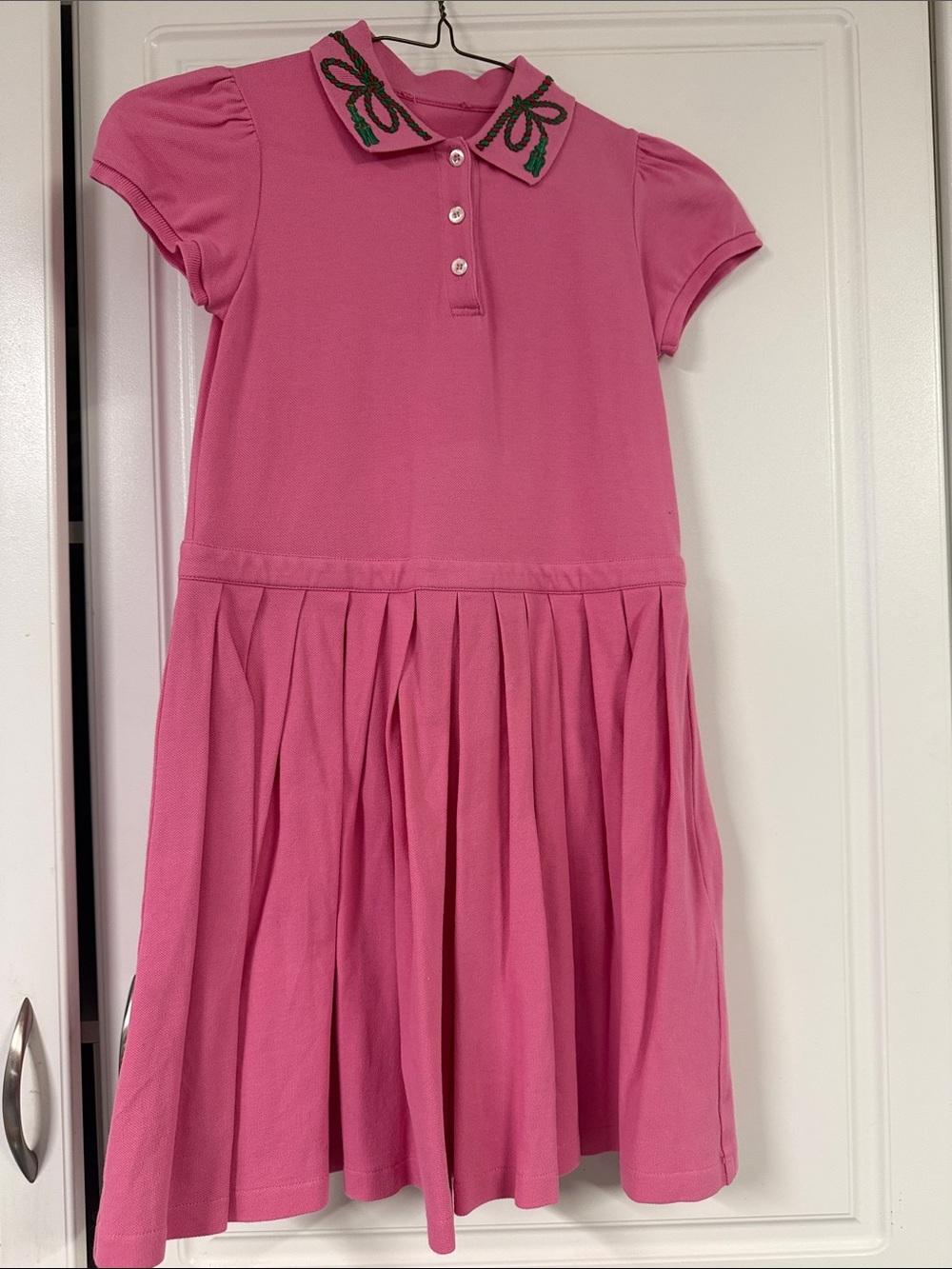 Gucci Pink Polo Dress with Embroidered Collar